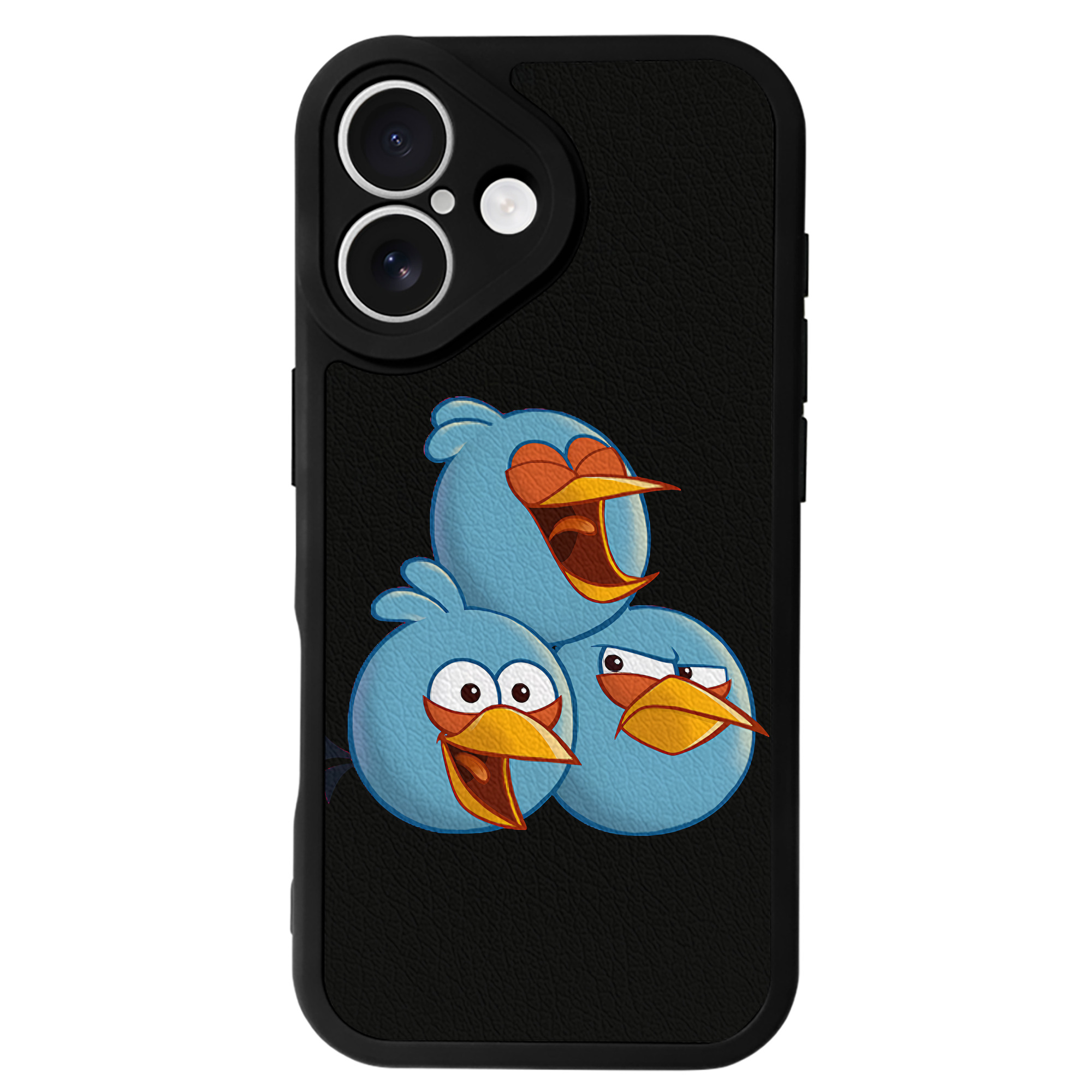 （画像用） Angry Birds アングリーバード 【iPhone 16シリーズ対応】シリコンスマホケース（レザー調） 材質：シリコン